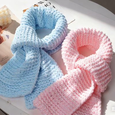 围巾成品手工编织diy材料包礼物送女友手织男友围脖