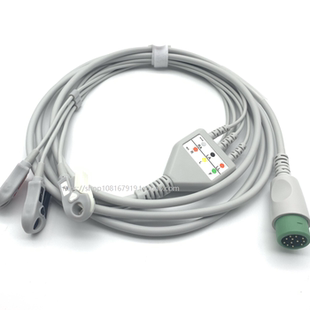 各品牌通用款GE科曼飞利浦迈瑞理邦监护仪心电导联线三导五导联线