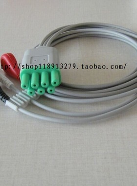 兼容北京麦邦CD2000 MB800心电遥测导联线 动态心电导联三导扣式