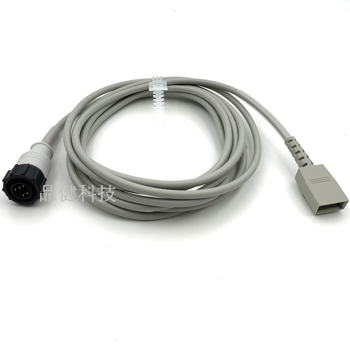 适用5针巴德有创血压电缆线 IBP有创压力传感器转接线 尤它连接线