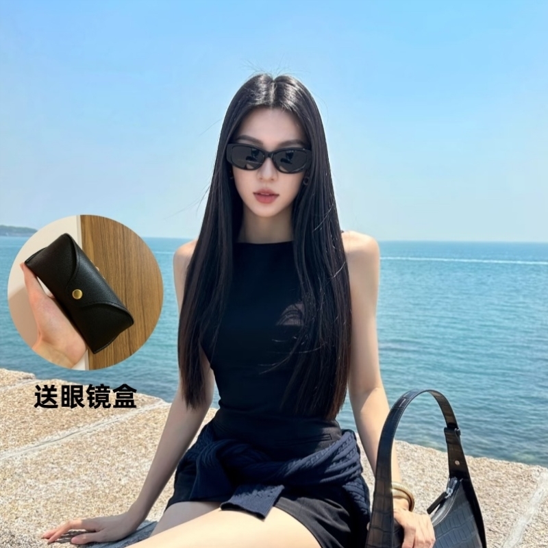 墨镜女款海边适合方圆脸显瘦2025新款黑色高品质太阳眼镜女高级感