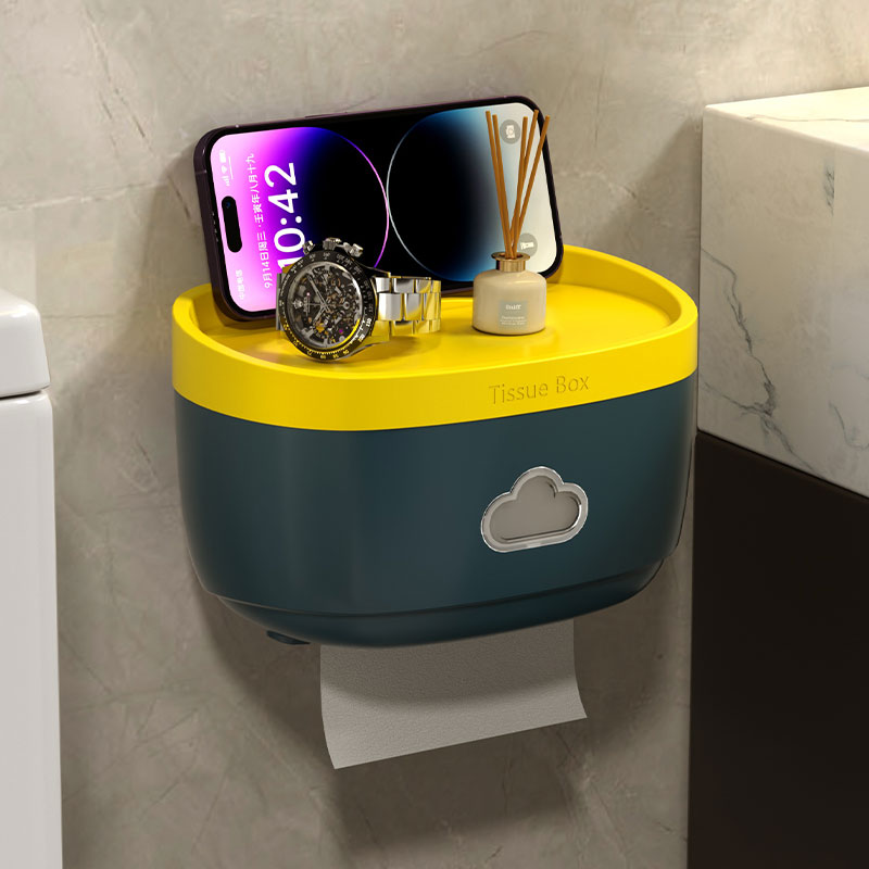 卫生间纸巾盒防水强力黏胶壁挂
