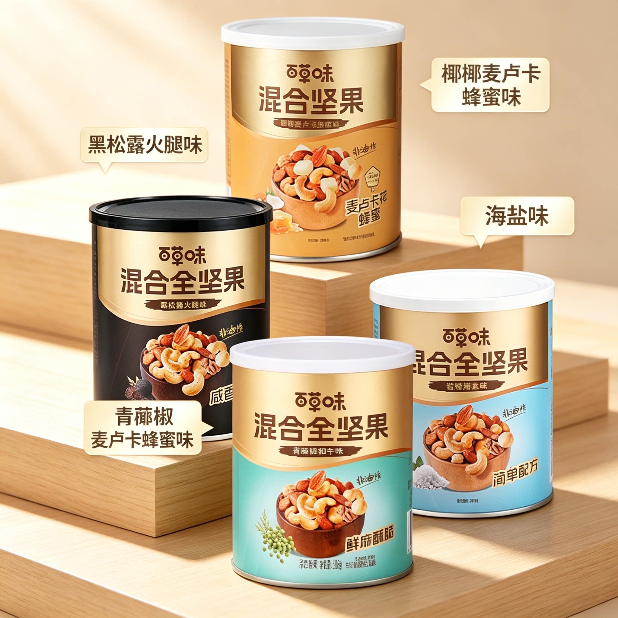 百草味混合全坚果非油炸316G