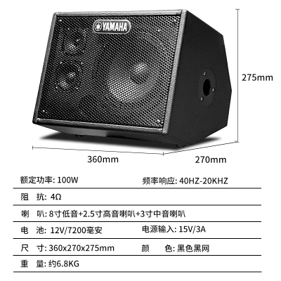 Плагин YAMAHA Yamaha, гитарный динамик для пения, портативная зарядка, Bluetooth 120, аудио, 100 Вт, прямая трансляция, внутренняя запись