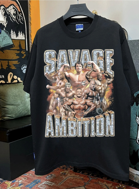 【IFBB PRO专属】健美之路克里斯阿诺罗尼270g重磅棉t恤印花宽松