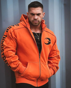 【新人福利】盖世普刺绣毛衫卫衣加厚男士撸铁顶配外套健身大码训