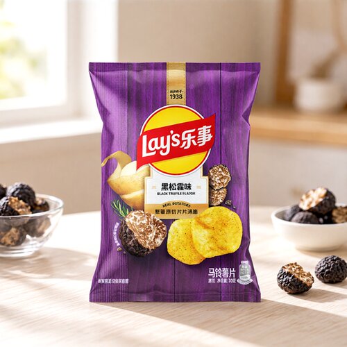 【上新】乐事薯片黑松露味新品袋装蘑菇味零食出游膨化休闲零食品