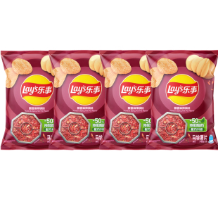 乐事飘香麻辣香锅薯片70g 4袋土豆休闲零食小吃整箱