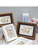 美式 简约风桌面摆件摆台6 8寸相框挂墙画框婚纱创意北欧照片框