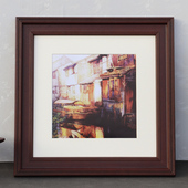 画框装 裱实木国画书法十字绣钻石正方形相框30 50定制外框架挂墙