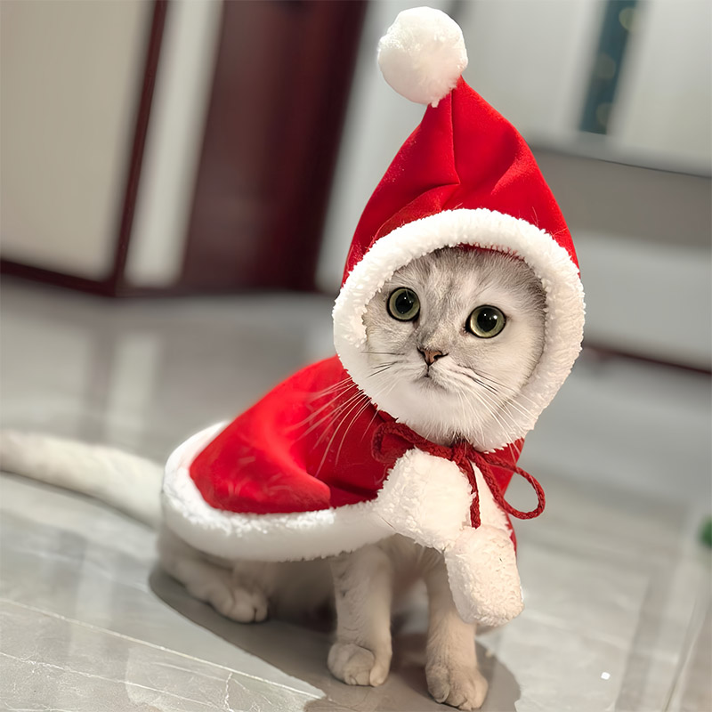 猫咪圣诞装扮可爱小红帽