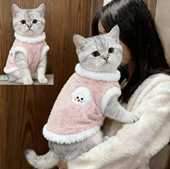 猫咪衣服秋冬可爱保暖加厚背心防掉毛布偶银渐层英短冬天狗狗衣服