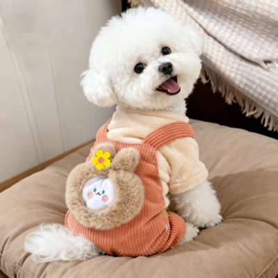 狗狗衣服秋冬装可爱背带裤棉衣