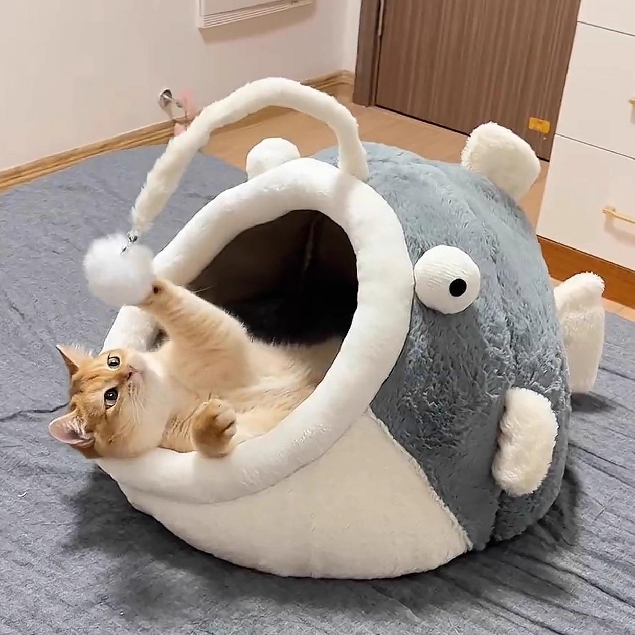 猫窝灯笼鱼秋冬保暖封闭式安全感