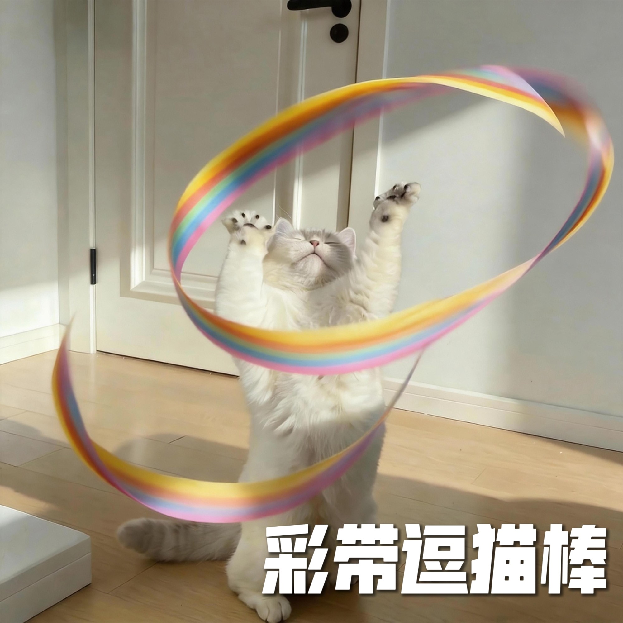 彩带互动耐抓耐咬解闷逗猫棒