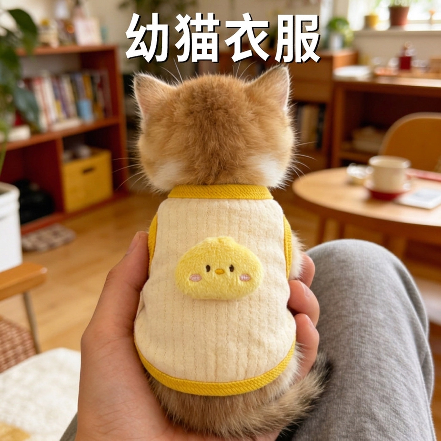 猫咪衣服幼犬奶狗奶猫卫衣背心秋冬款小狗家居服小猫咪衣服防掉毛