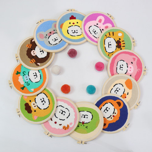 十二生肖戳戳绣手工材料包