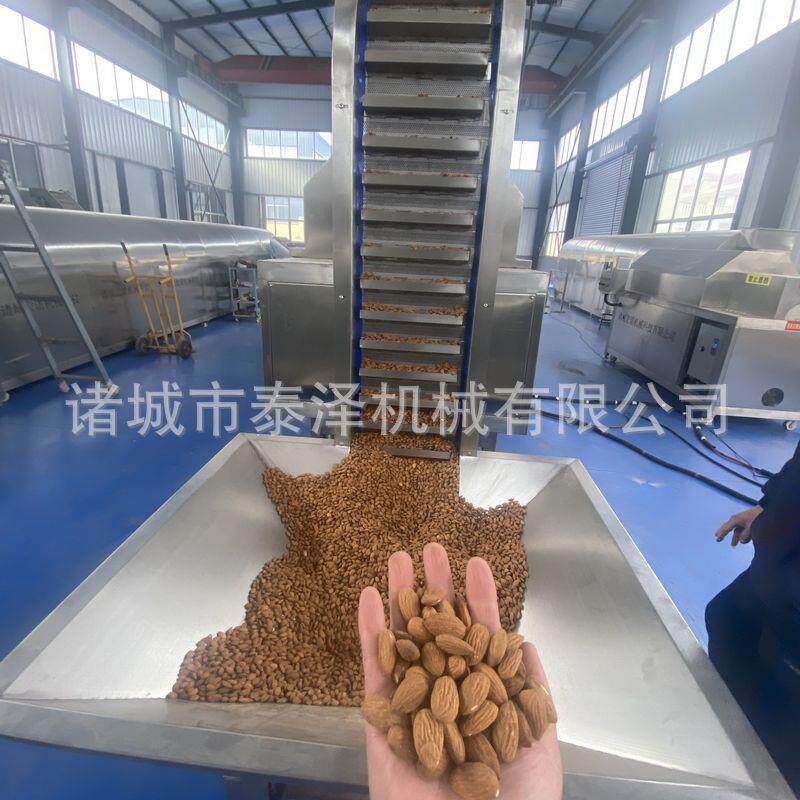 杏仁核桃炒货机瓜子电磁滚筒炒货机食品厂炒干货机器 炒货流水线