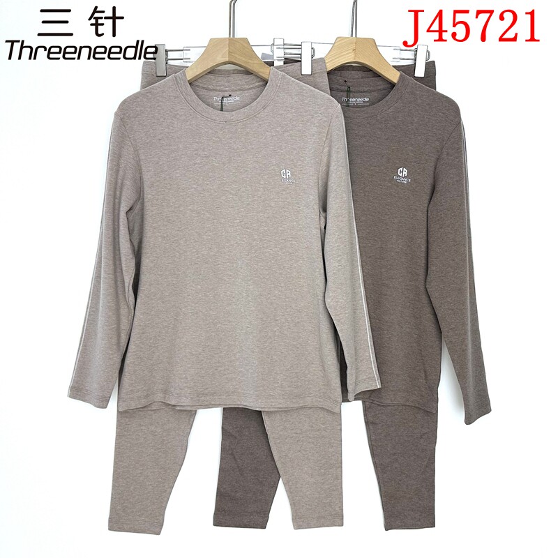 正品三针内衣J45721男士圆领云柔棉亲肤中厚打底秋衣秋裤保暖套装