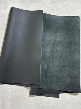 牛皮皮料头层牛皮黑色荔枝纹真皮垫子沙发座椅床头真皮皮料手工皮