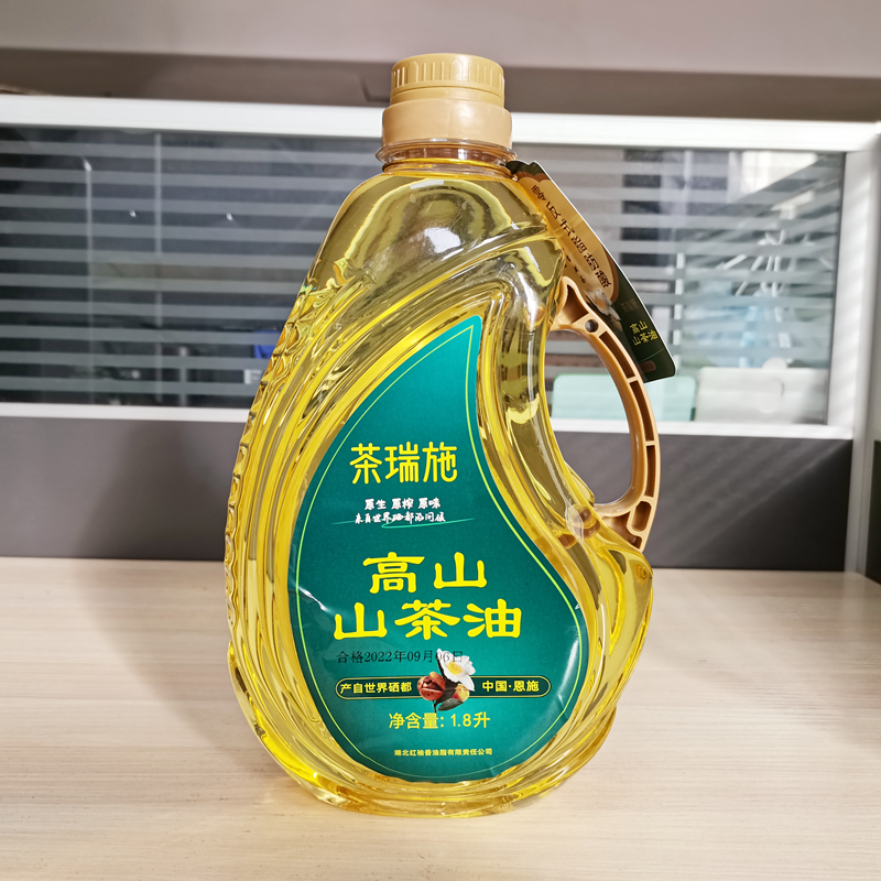 茶瑞施湖北高山山茶油低温冷榨一级食用油恩施美味野茶油瓶装1.8L