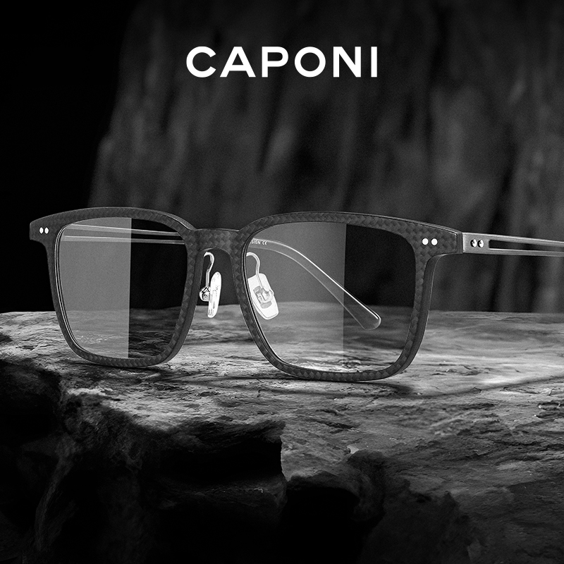 碳纤维男超轻方框防雾防蓝光眼镜