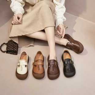 头层牛皮软底妈妈鞋冬季加厚保暖棉鞋女中老年牛筋底舒适加绒皮鞋