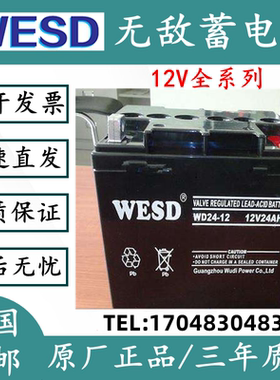 无敌WESD蓄电池WD12V7AH17AH24AH38AH40AH65AH100AH120AH150A200A