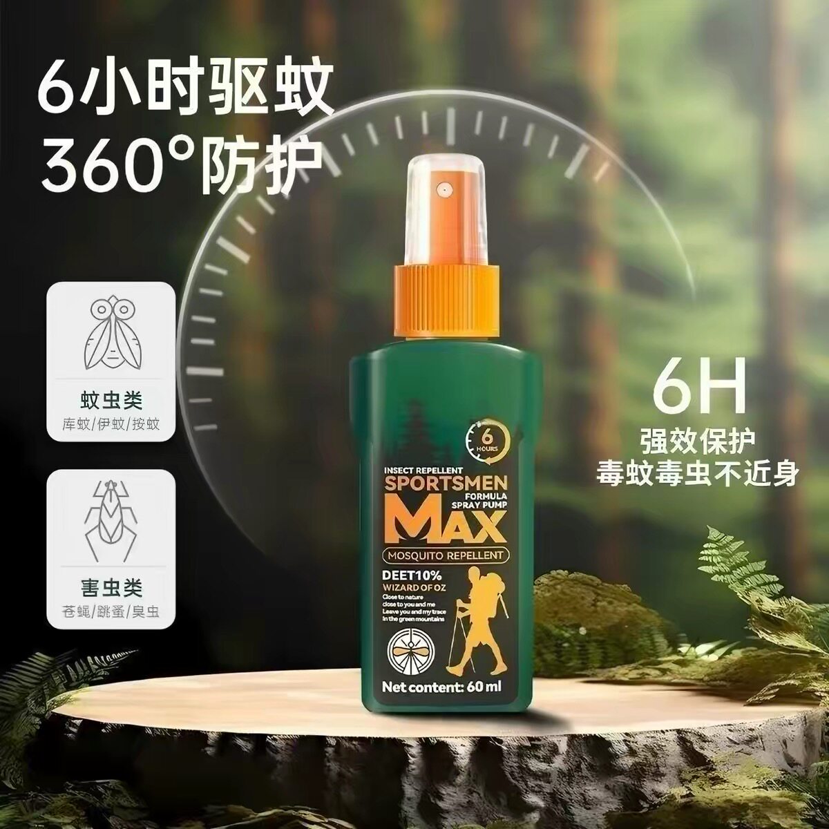 驱蚊液喷雾剂户外驱蚊神器蚊不叮防虫避蚊胺随身驱蚊水户外驱蚊图片