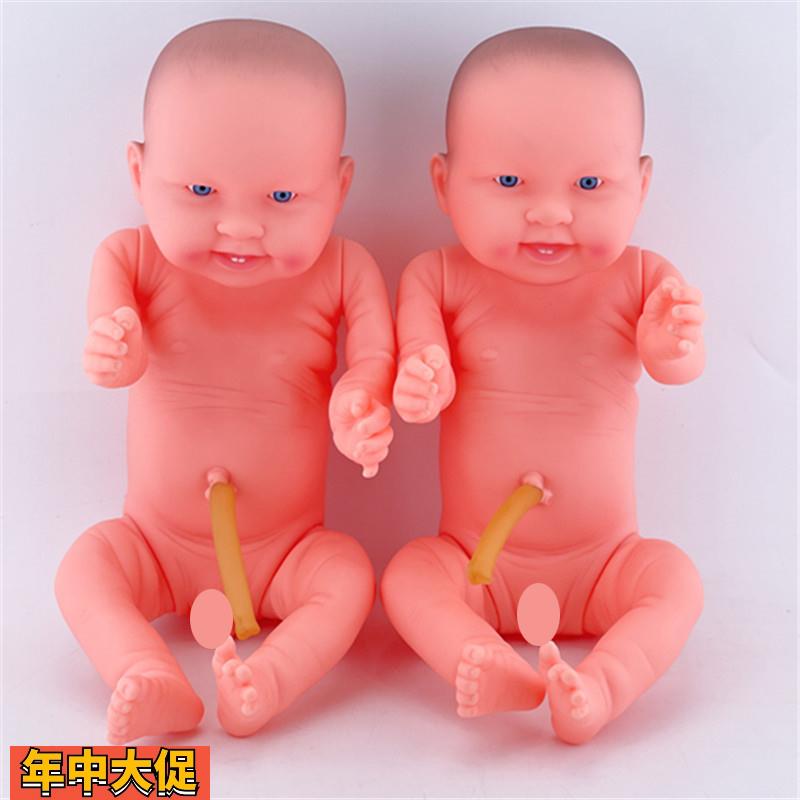 婴儿人体模型足月脐带娃娃护理模型新生儿教具脐带护理搪胶娃娃