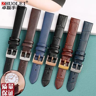 真皮表带适配阿玛尼满天星女AR192611244K19251911棕蓝色手表带