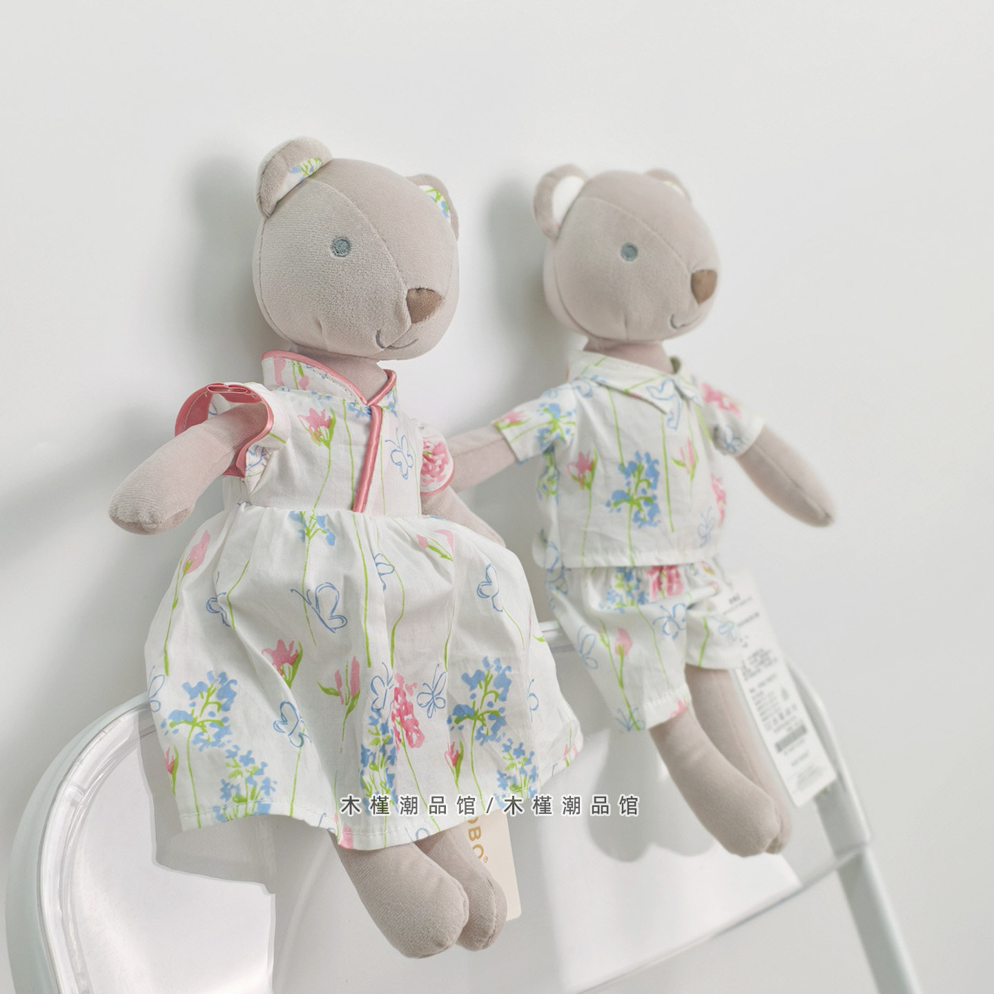 原创正版可爱穿衣小熊公仔婴幼儿睡觉抱玩偶儿童安抚娃娃生日礼物