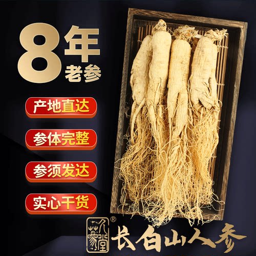 长白山人参白参生晒参泡酒500克