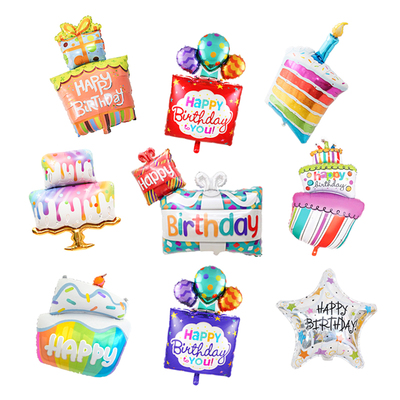 panpai生日派对蛋糕蜡烛铝膜气球