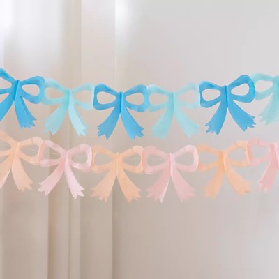 芭蕾风蝴蝶结纸拉旗公主风