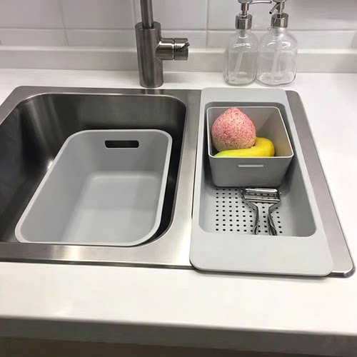 伦瓦特滤水碗沥水篮家用厨房洗菜篮水果篮滤水器水槽配件沥干架
