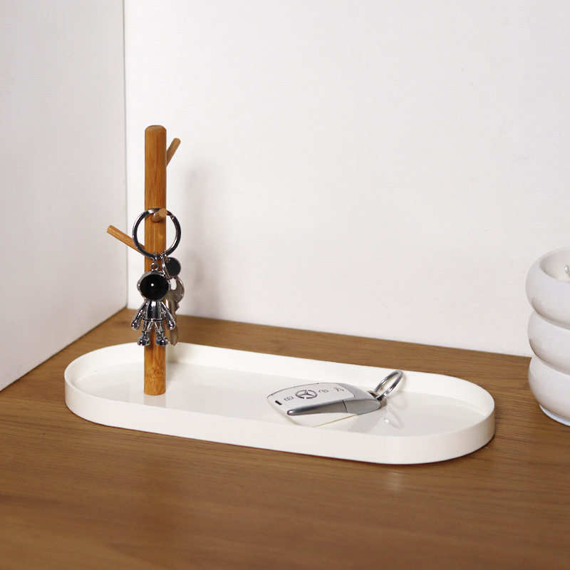 北欧枝桠托盘客厅玄关钥匙挂架杂