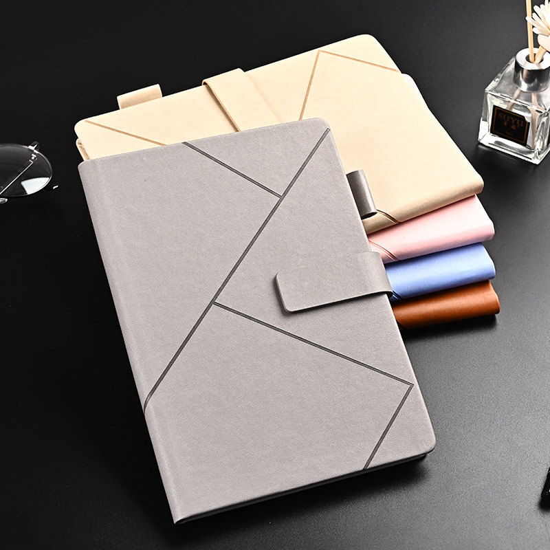 A5笔记本子可印logo创意带扣日记