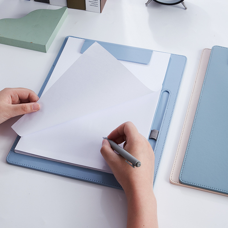 A4皮质签单夹商务会议夹写字垫板