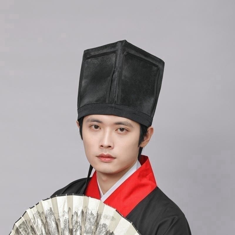 宋制帽子东坡巾四方平顶帽