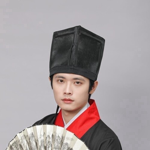 宋制帽子东坡巾四方平顶帽