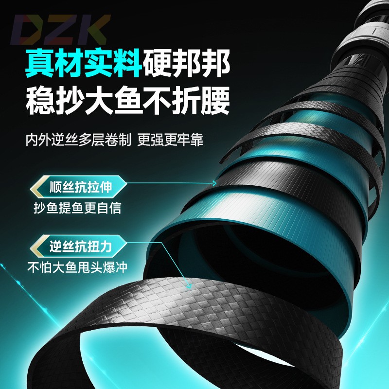 汉鼎飞越抄网轻硬高碳钓鱼伸缩杆鱼竿杆抄网杆抄网头t8