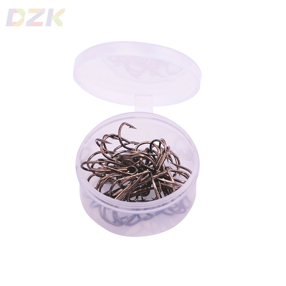 20个盒装鱼钩黑镍/茶/银/红4色2#-4#-6#-8#-10#