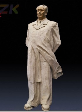 厂家直销毛主席铜像定制大型真人铜像 风衣全身站像2米85北戴河t8