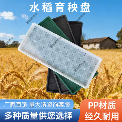 秧盘水稻育苗盘PP加厚硬盘插秧机7寸9寸盘育秧工厂适用苗盘