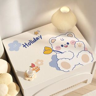 床头柜盖布可萌吸水桌面保护垫耐磨耐脏盖巾洗衣机可裁剪垫子