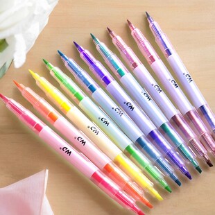 荧光笔小学生专用划重点记号笔高颜值ins风彩色标记笔专用划线笔