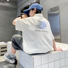 男童短袖2025夏季新款中大童酷帅男孩薄款百搭上衣 儿童夏装T恤潮
