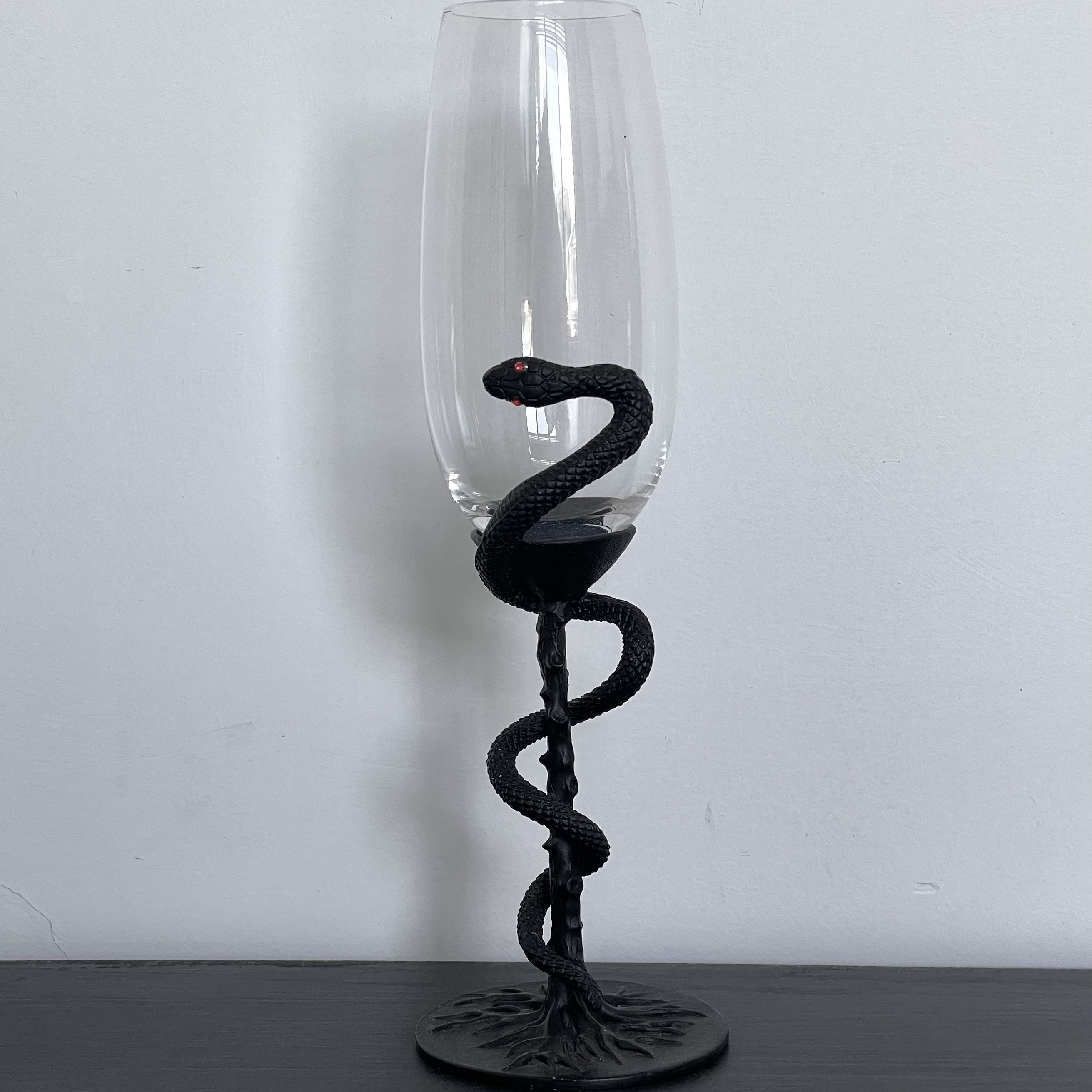 【ROART】树枝蛇形香槟杯暗黑哥特风创意小众装饰玻璃高脚杯个性