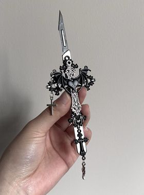 ROART 小众设计感哥特快递刀 美工刀枷锁拍摄手作开箱高颜值